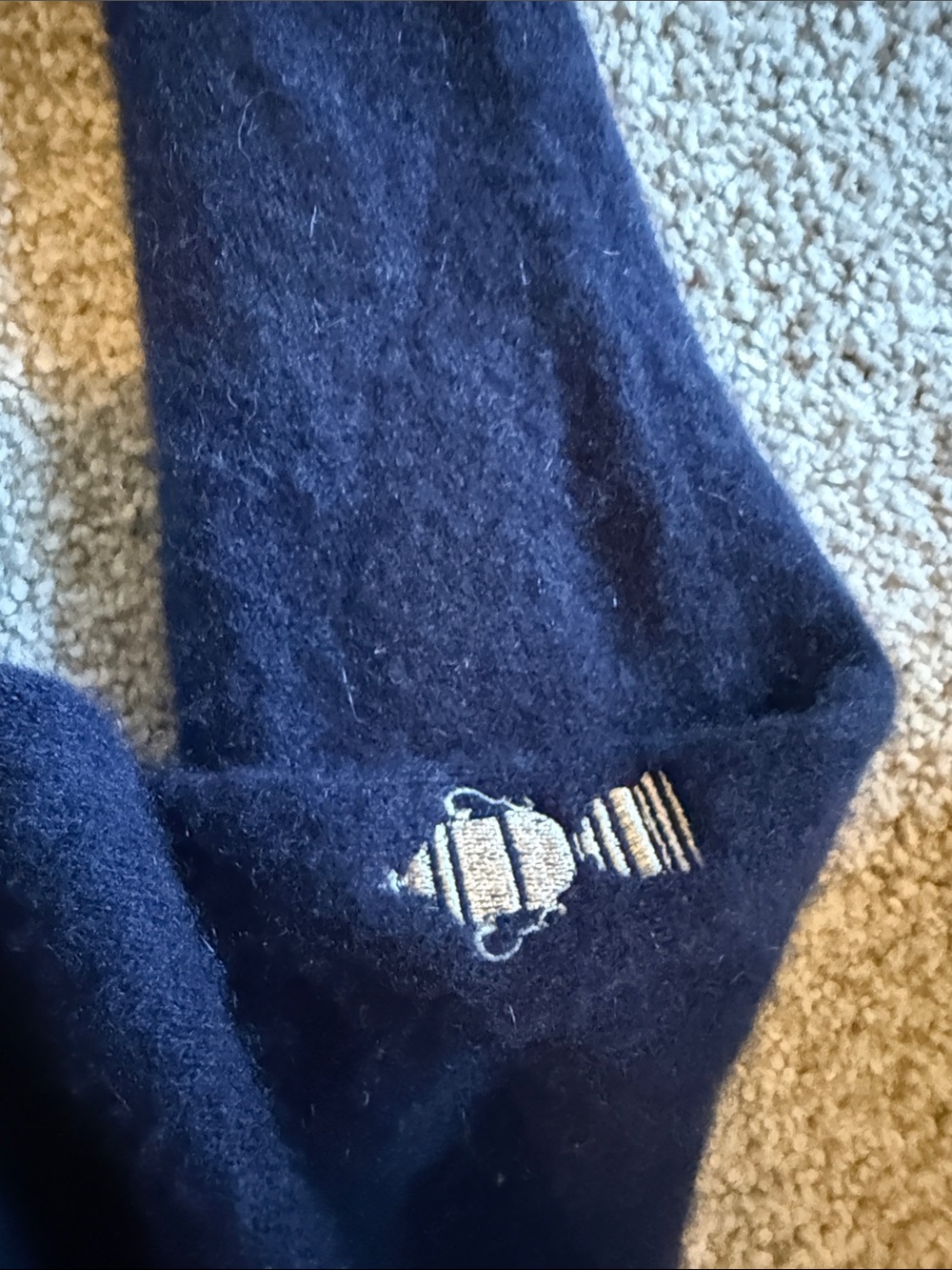 Ralph Lauren Navy Crewneck Sweater with White Trim The Open - Picture 3 of 7